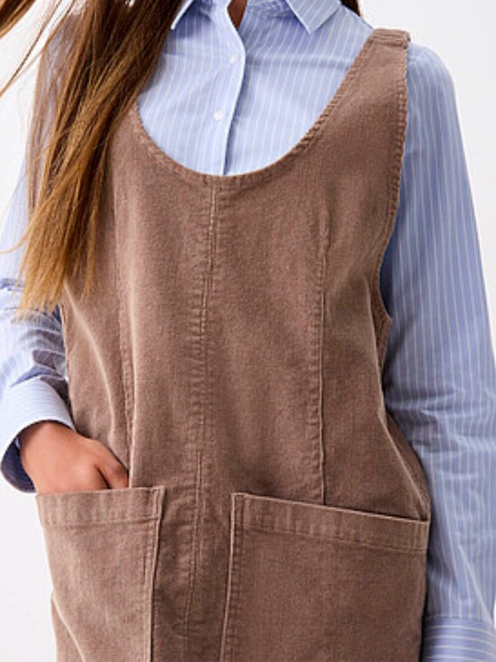 Patch pocket corduroy apron dress NEW WITH TAG - Picture 2 of 8